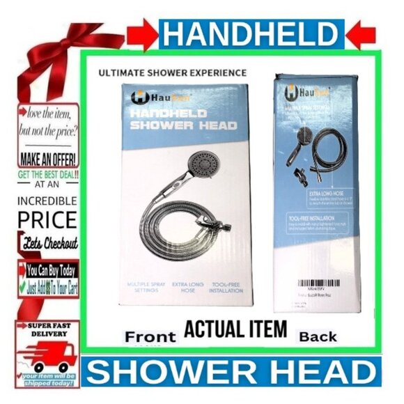 🛑 HAUSUN Handheld ➕🆒 SHOWER HEAD Universal Bathroom FAUCET Spray 💸BUY NOW‼️ - Picture 3 of 15